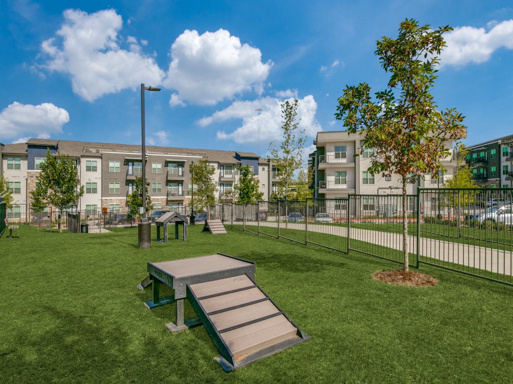 Expansive dog park with obstacle course